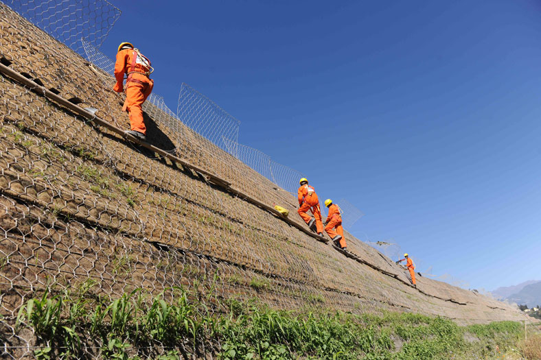 World’s tallest reinforcement wall in making at Sikkim airport