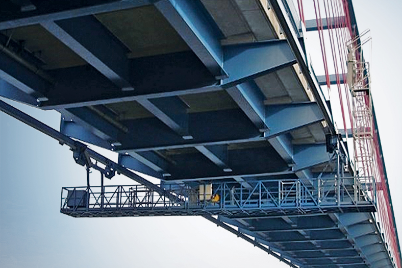 Monitoring bridges with access equipment