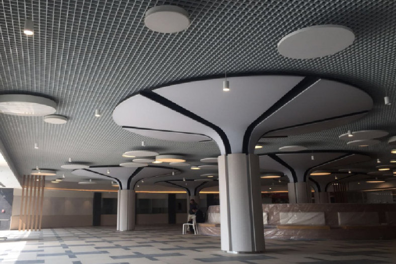 Open cell ceiling essential for high traffic areas