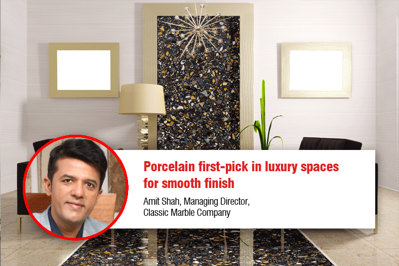 Porcelain first-pick in luxury spaces for smooth finish