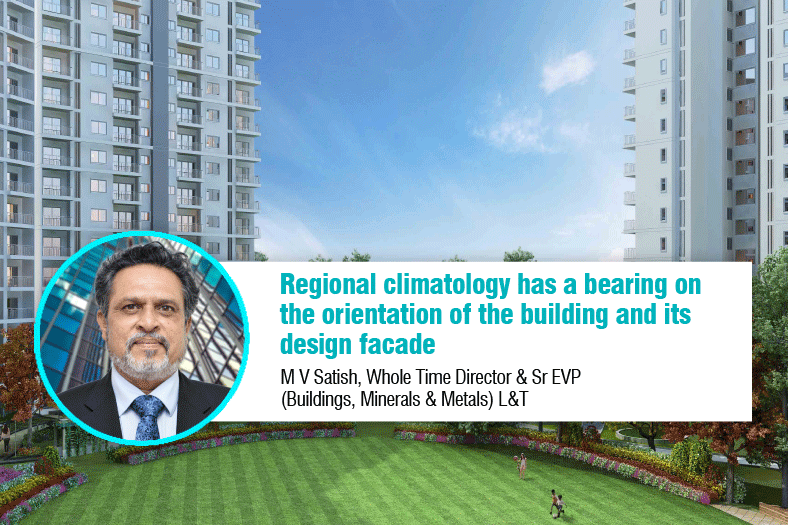 Regional climatology has a bearing on the orientation of the building and its design facade