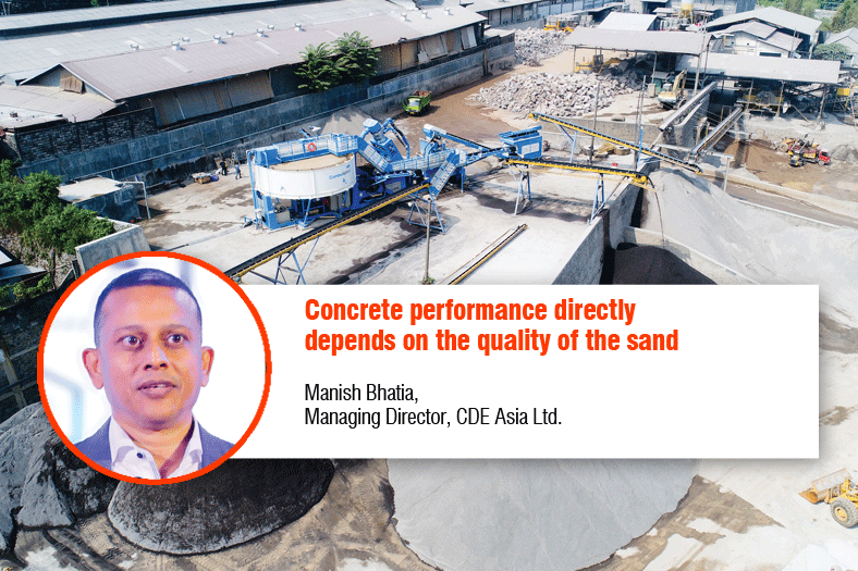 Concrete performance directly depends on the quality of the sand