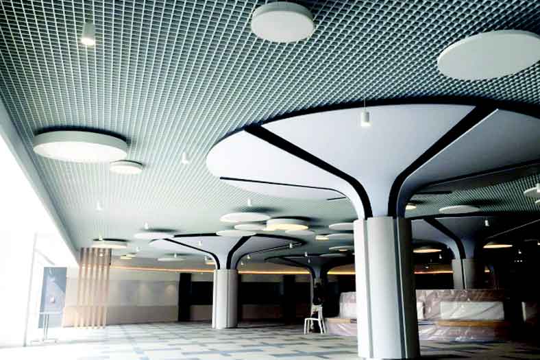 OpenOpen cell ceilings blend with design aestheticsgs blend with design aesthetics