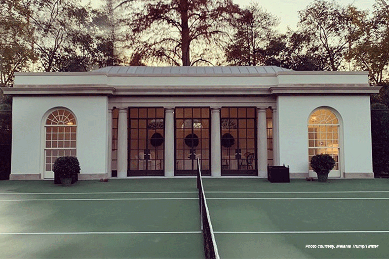 Design of the new White House tennis pavilion completed on schedule