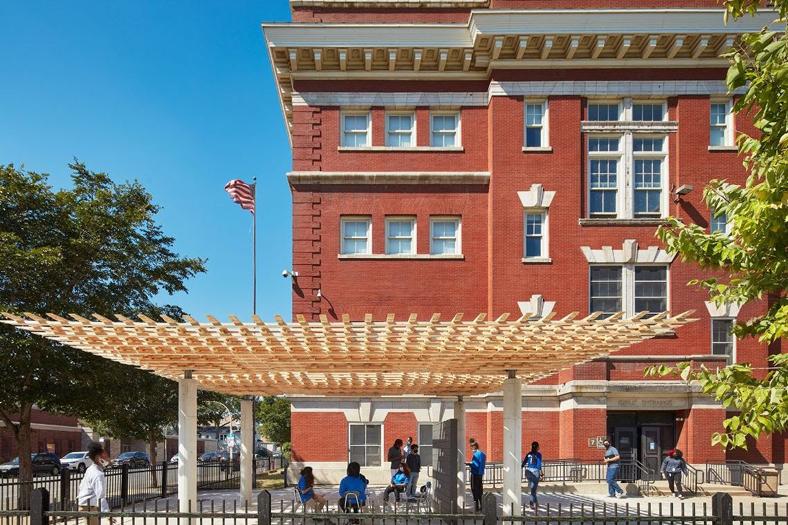 Robotically fabricated timber pavilion explores futuristic construction methods 