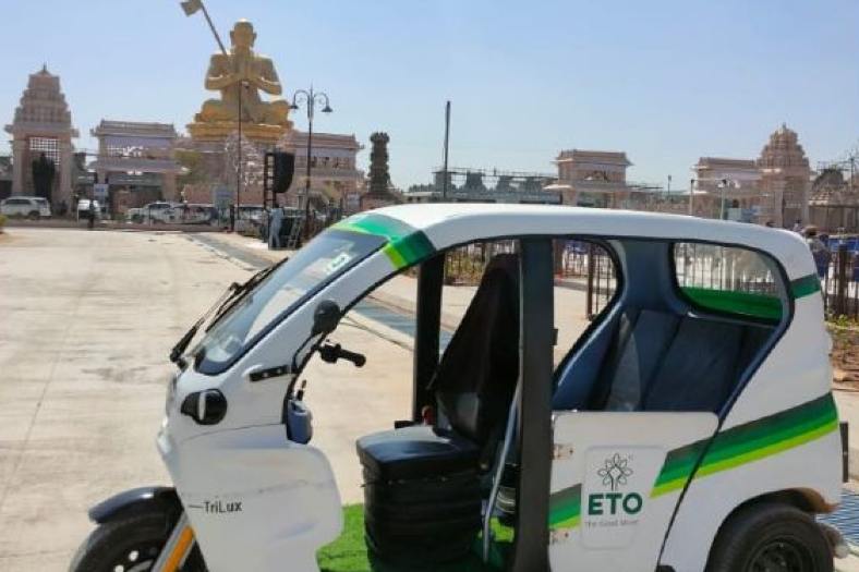 ETO Motors deploys three-wheeler EVs’ at the ‘Statue of Equality’ inaugurated by Prime Minister, Shri Narendra Modi in Hyderabad