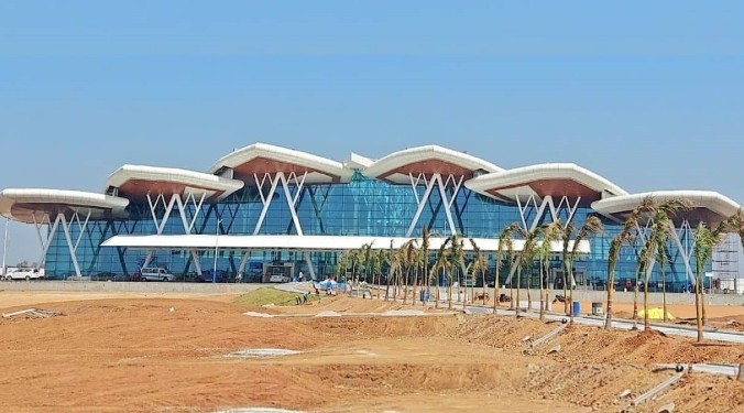 PM Modi inaugurates Shivamogga Airport in Karnataka.