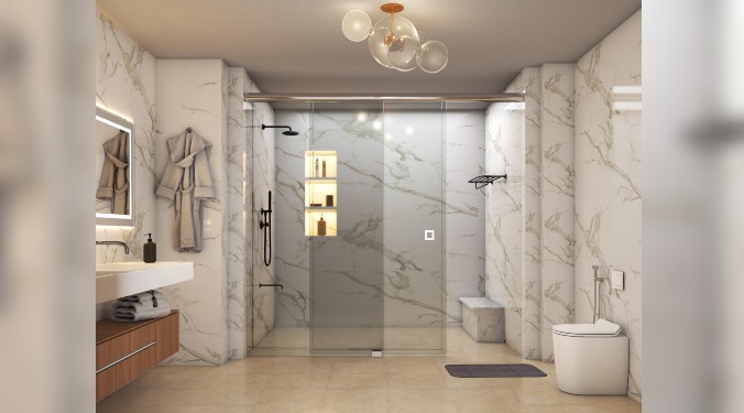 Häfele’s new Elle Shower Sliding Solution