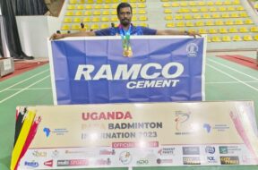 Ramco cements employee wins 2 bronze medals in Uganda Para-Badminton 2023