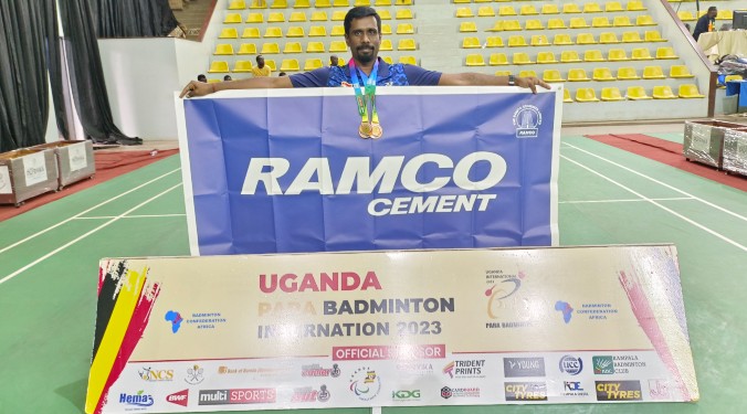 Ramco cements employee wins 2 bronze medals in Uganda Para-Badminton 2023