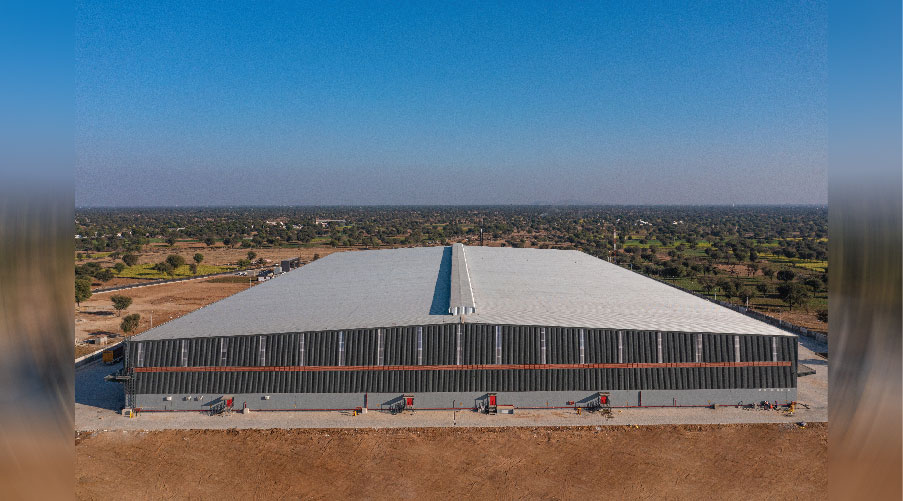 A flawless, leakproof warehouse structure for Nahar Industrial Enterprises