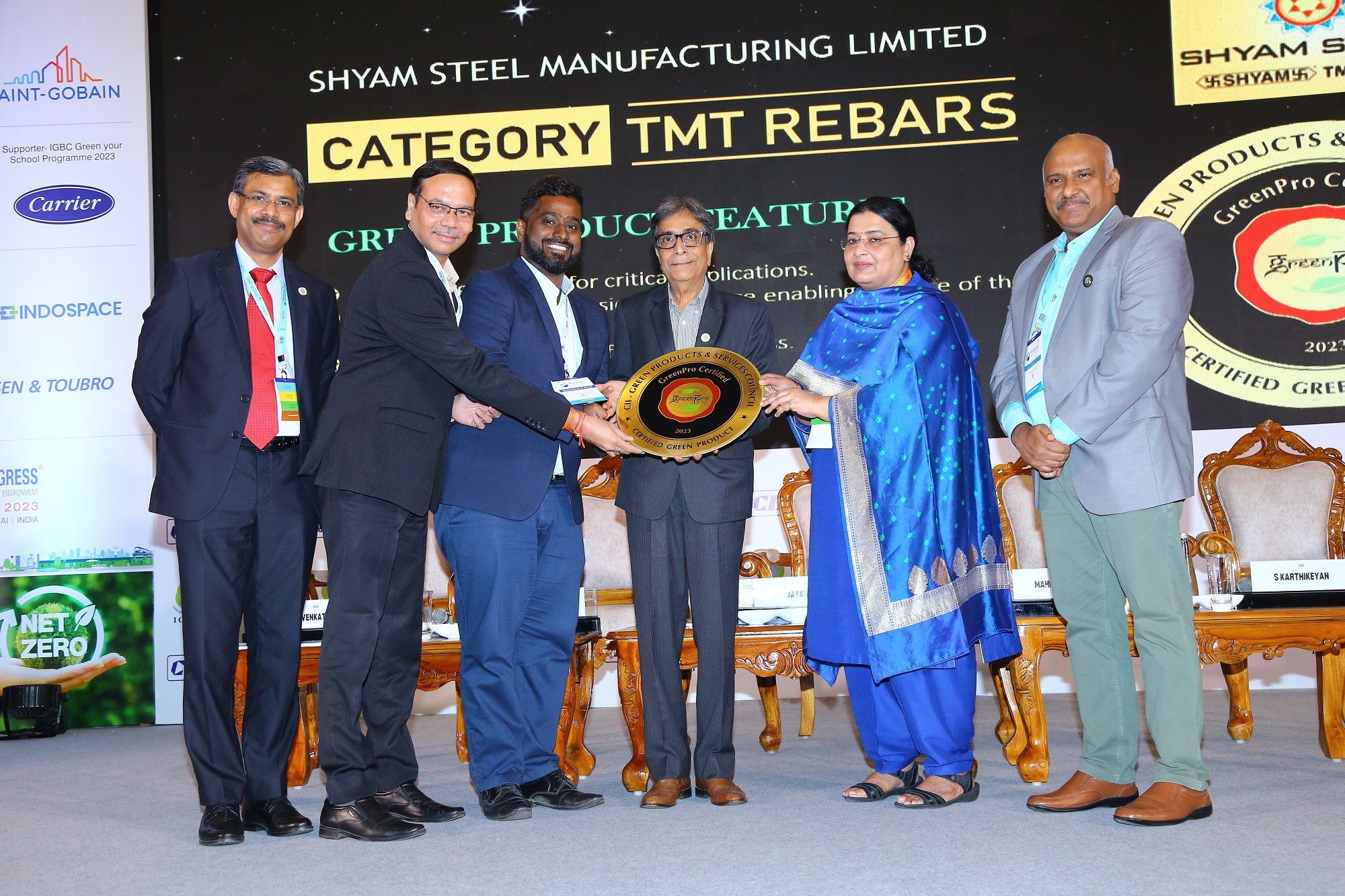 Shyam Steel acquired renowned GreenPro certification.