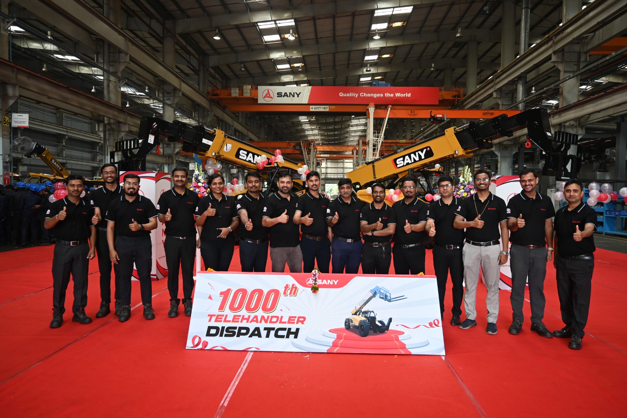 SANY achieves a milestone of exporting 1,000 Telehandlers