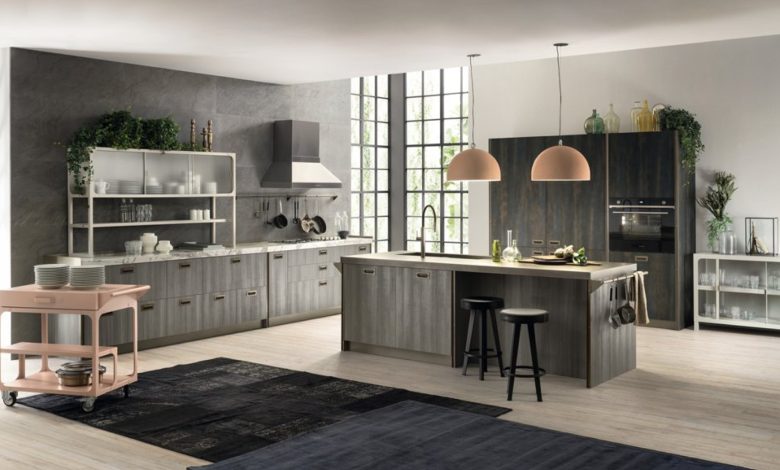 Grey Kitchen Design by Scavolini available at Dash Square.