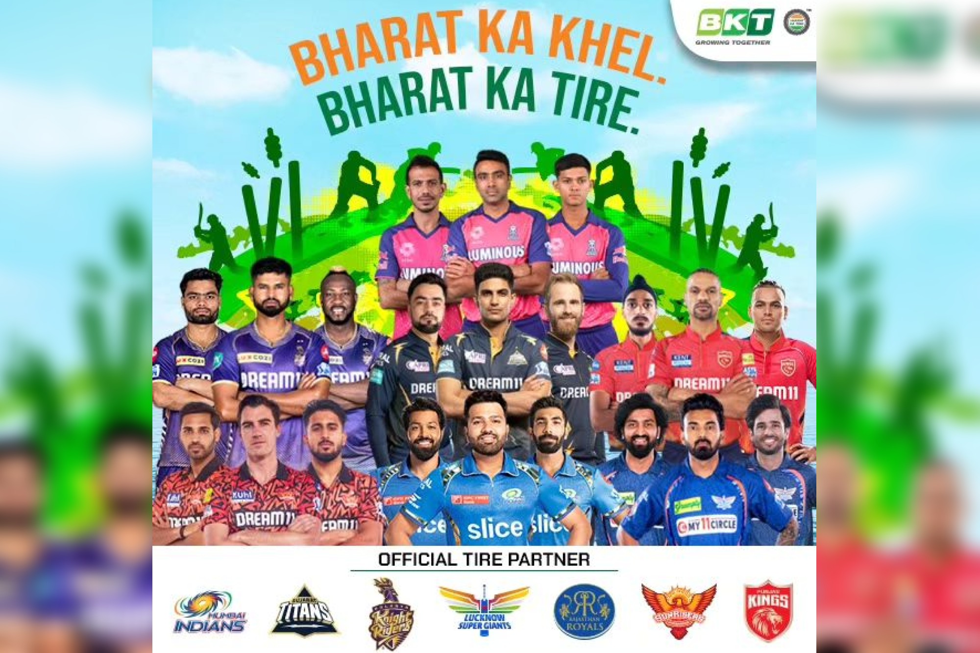 BKT Tires establishes thriving collaborations with 7 T20 teams