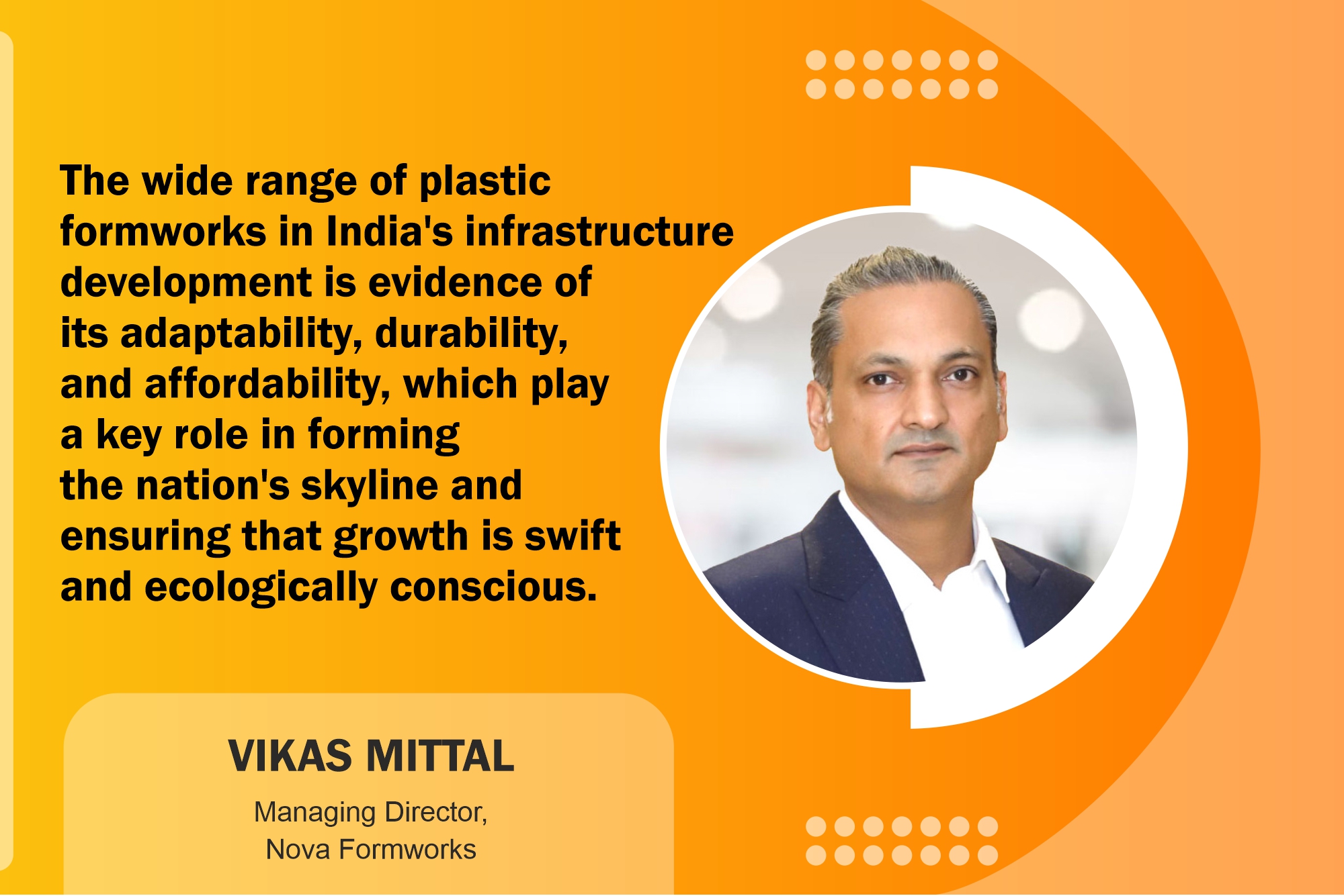 The scope of plastic formworks in Indian infra projects