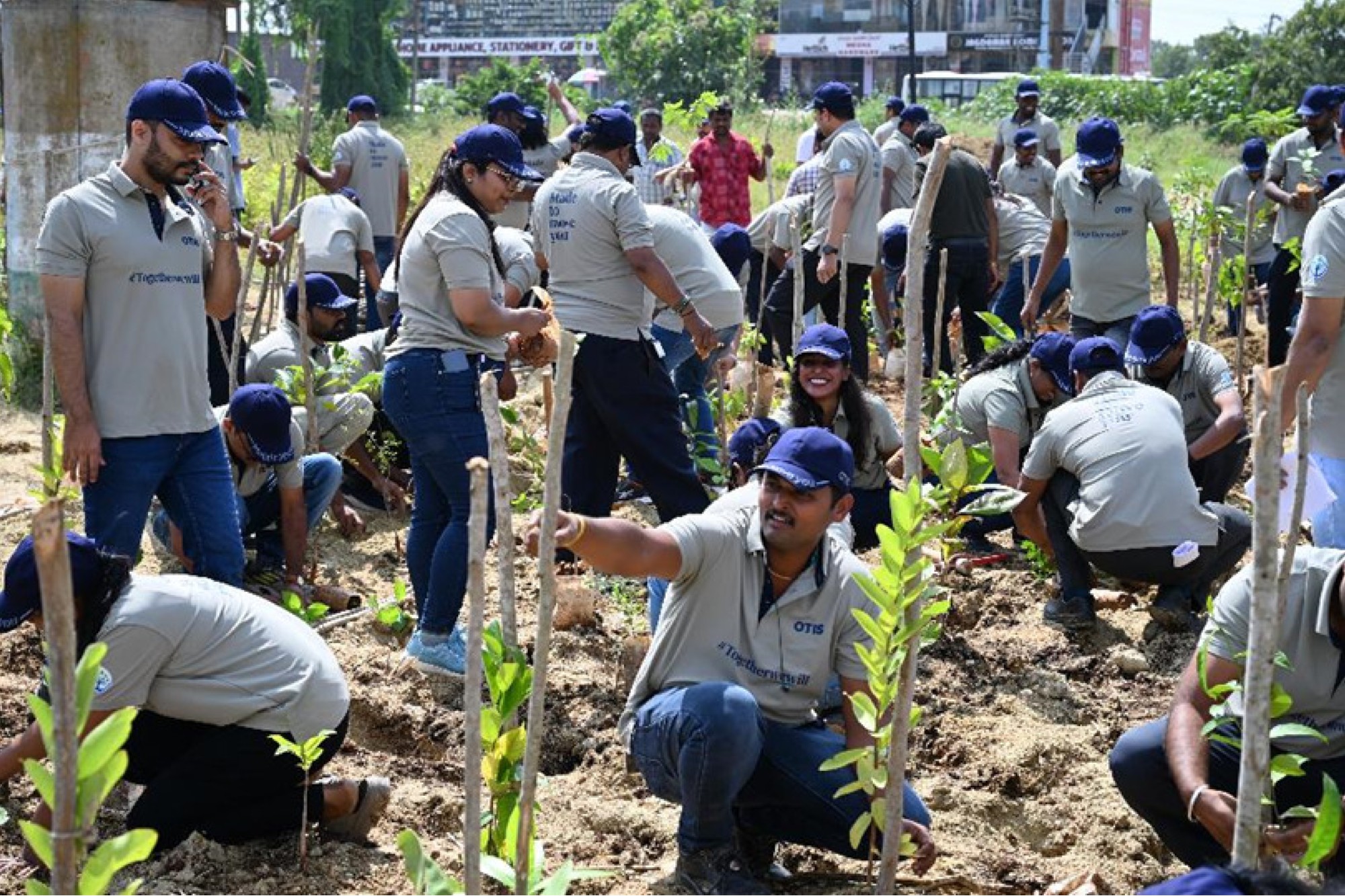 Otis India volunteers for tree plantation initiative