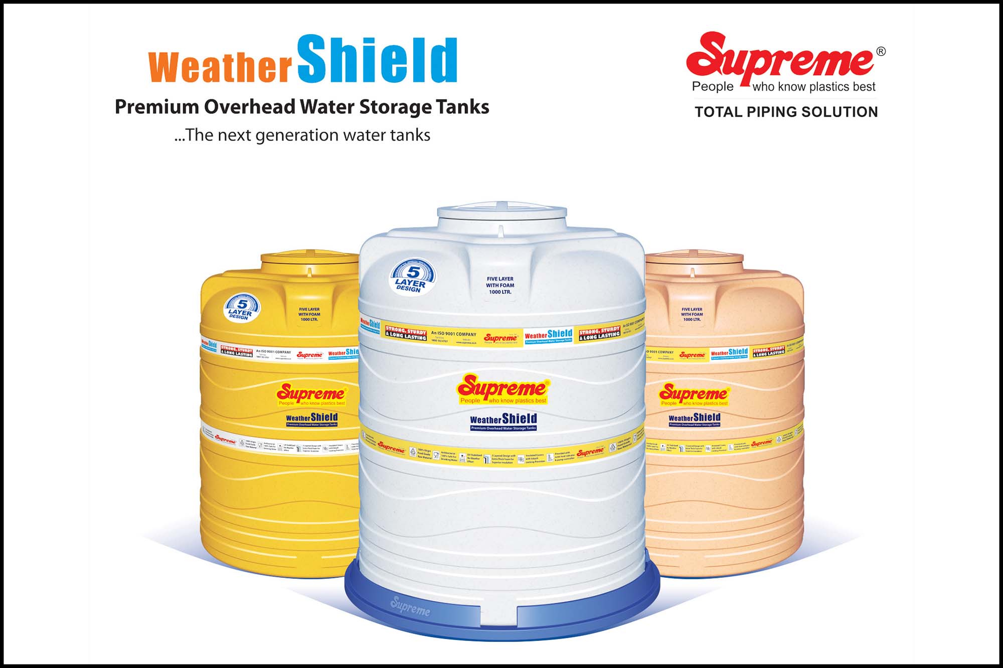 Supreme Weather Shield :Premium water storage tanks