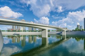 Bridge on river