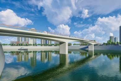 Bridge on river