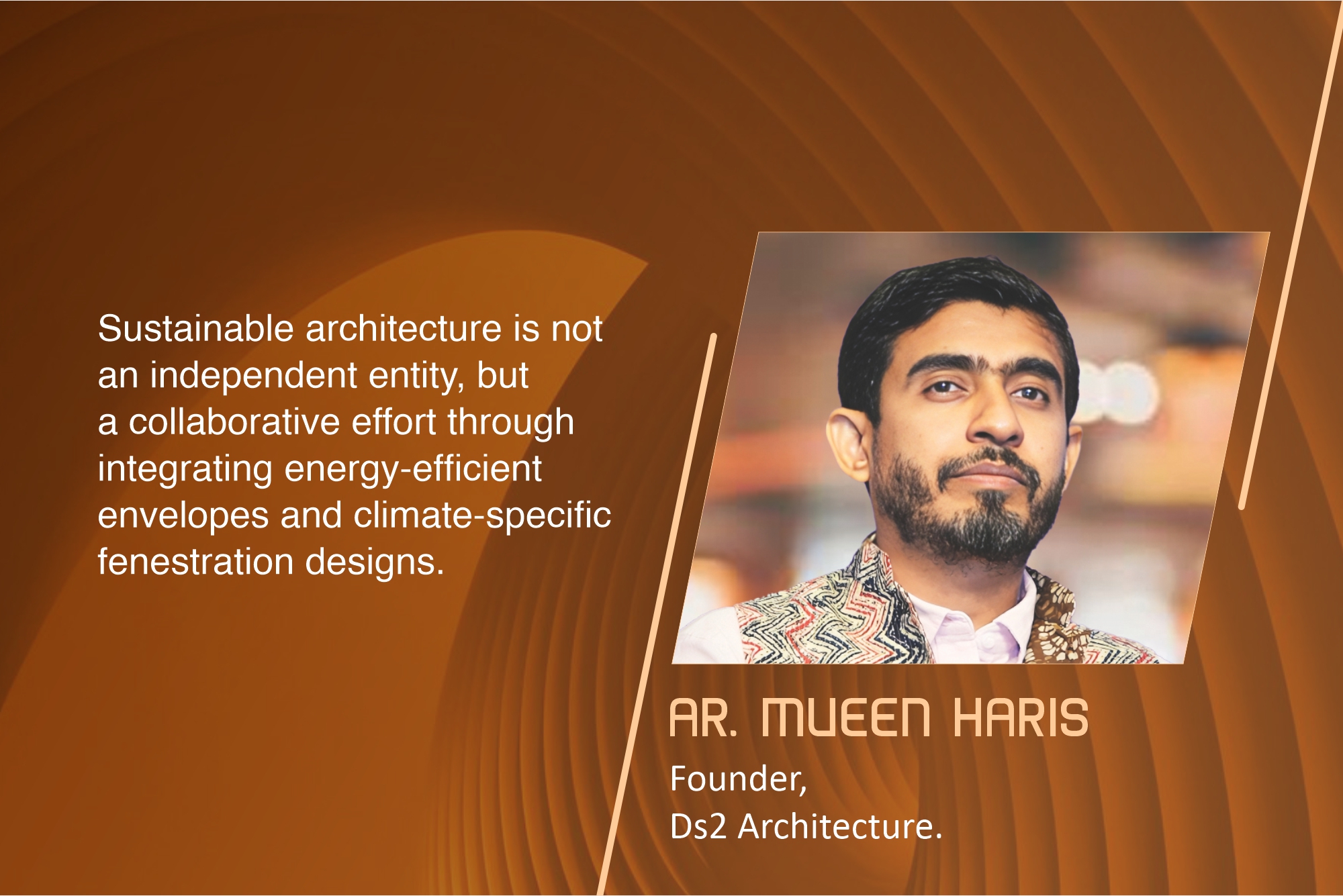 Sustainable architecture requires an integrated approach
